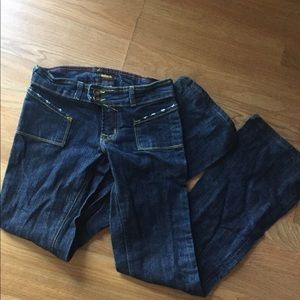 Rare, vintage, dark wash, Von Dutch denim jeans